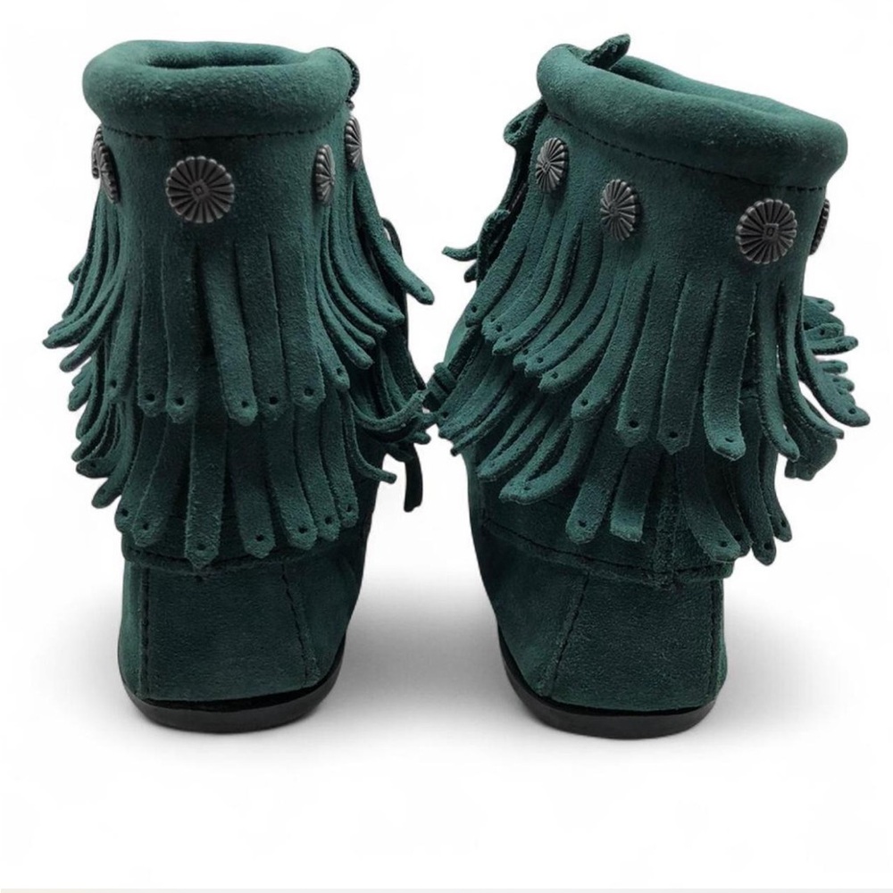 Minnetonka Women's Double Fringe Side Zip Boots - Picture 6 of 7